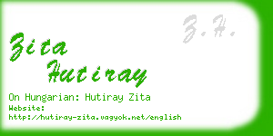 zita hutiray business card